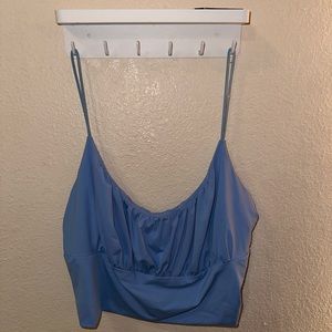 Blue Cropped Tank Top